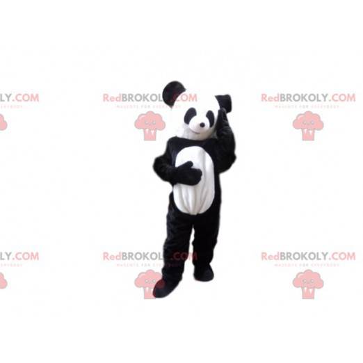 Mascotte de panda très souriant. Costume de panda. -