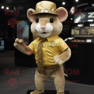 Gold Rat mascotte kostuum...