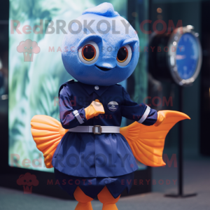 Navy Goldfish maskot drakt...