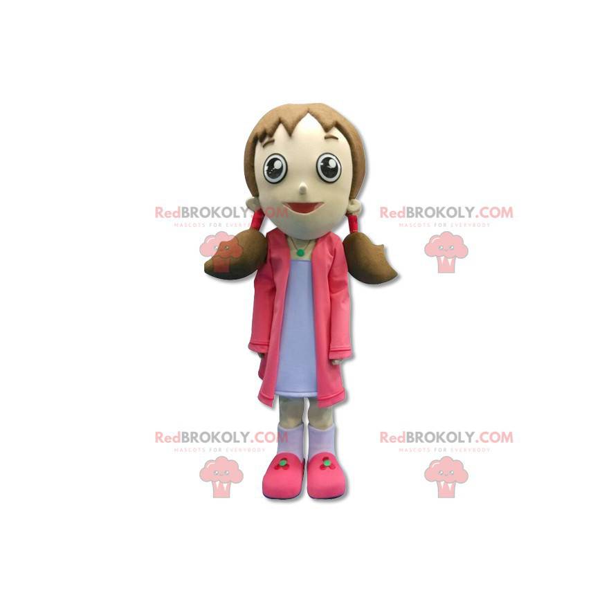 Menina mascote com colchas - Redbrokoly.com