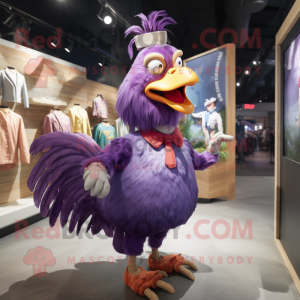 Purple Rooster mascotte...