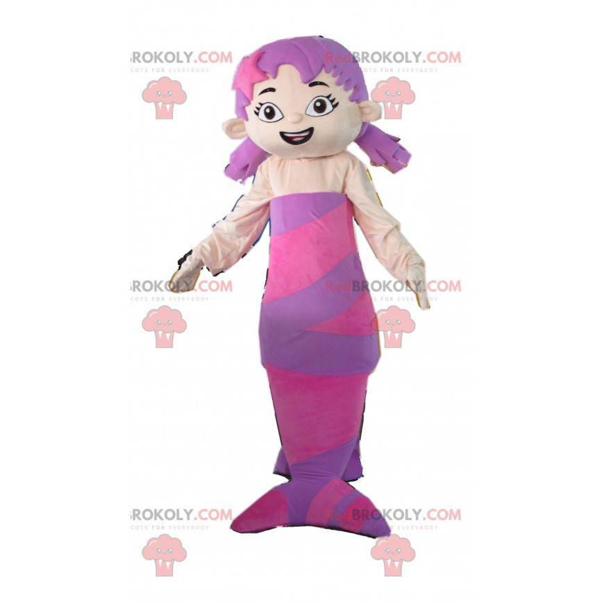 Mascotte sirena viola con due trapunte - Redbrokoly.com