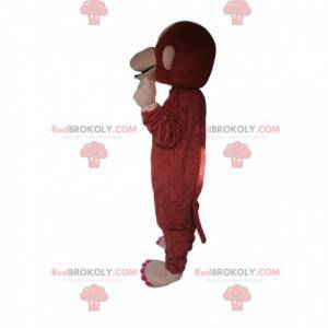 Mascotte de singe avec un méga sourire - Redbrokoly.com