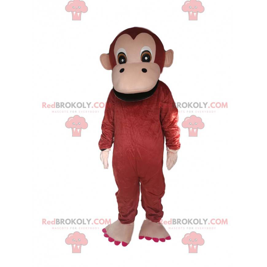 Affenmaskottchen mit einem Mega-Lächeln - Redbrokoly.com