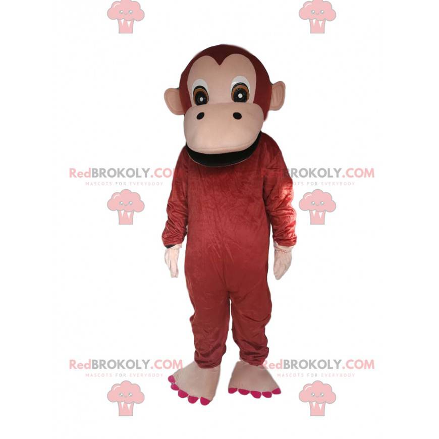 Mascotte de singe avec un méga sourire - Redbrokoly.com