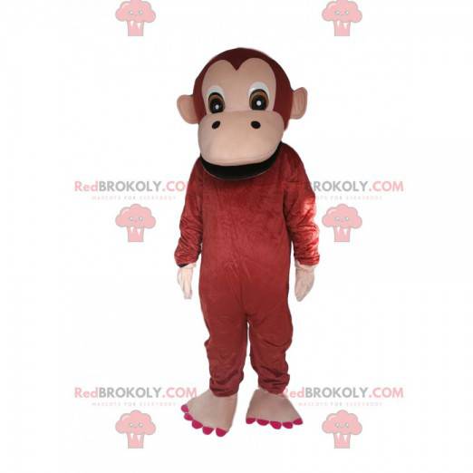 Macaco mascote com um mega sorriso - Redbrokoly.com