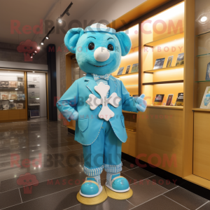 Cyanfarbenes Maskottchen...