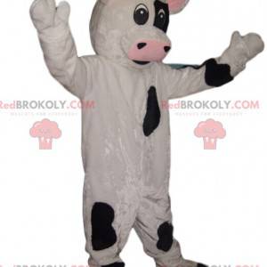 Mascote vaca preto e branco - Redbrokoly.com