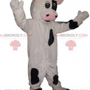 Černá a bílá kráva maskot - Redbrokoly.com