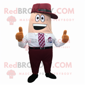 Maroon Tacos maskot kostume...
