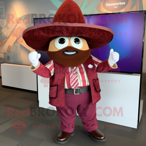 Maroon Tacos maskot kostume...