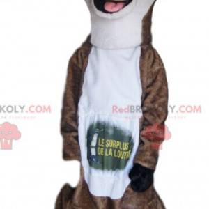 Brown and white otter mascot with a huge smile - Redbrokoly.com