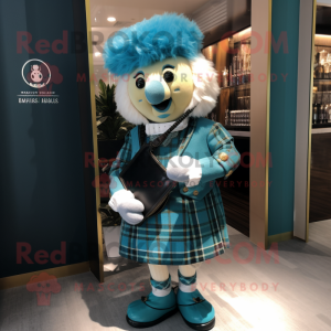 Cyan sækkepibe maskot...