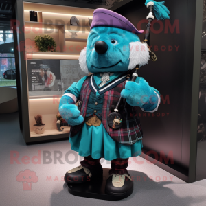 Cyan doedelzak mascotte...