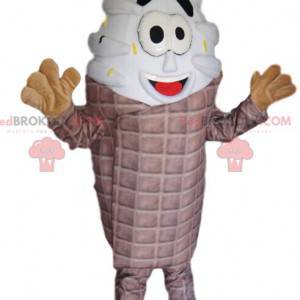 Appetizing and smiling ice cream cone mascot - Redbrokoly.com