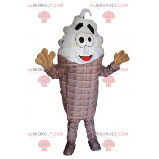 Mascote de sorvete apetitoso e sorridente - Redbrokoly.com