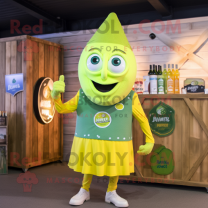 Sitrongul grønn øl maskot...