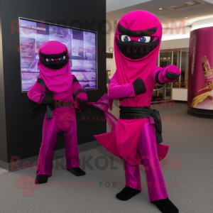 Magenta Ninja mascotte...
