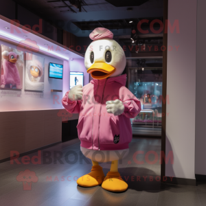 Pink Duck mascotte kostuum...