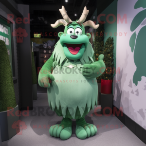 Green Reindeer mascotte...