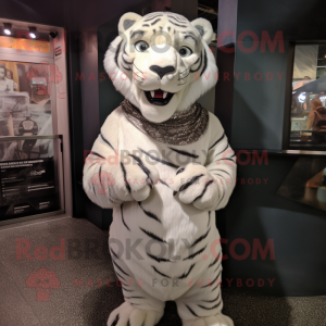 White Tiger maskot kostym...