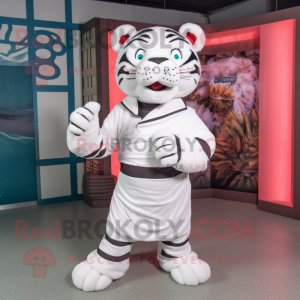 White Tiger maskot drakt...