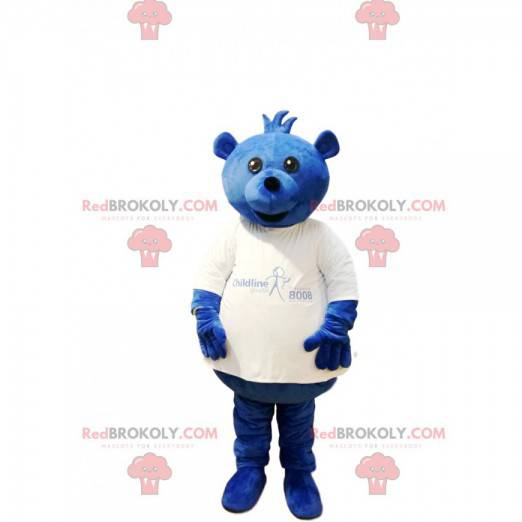Mollige beer mascotte met een witte trui - Redbrokoly.com