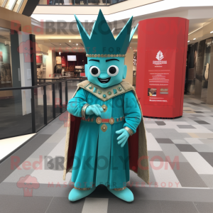 Turquoise koning mascotte...