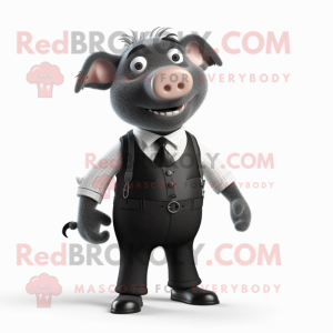 Czarna świnia w kostiumie...