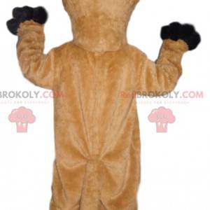 Super nadšený karamel a bílý mongoose maskot - Redbrokoly.com