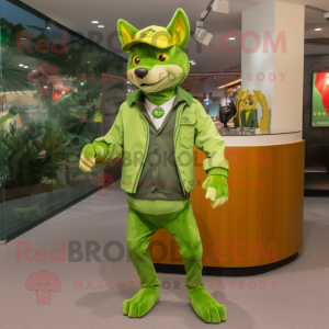 Lime Green Dingo mascotte...