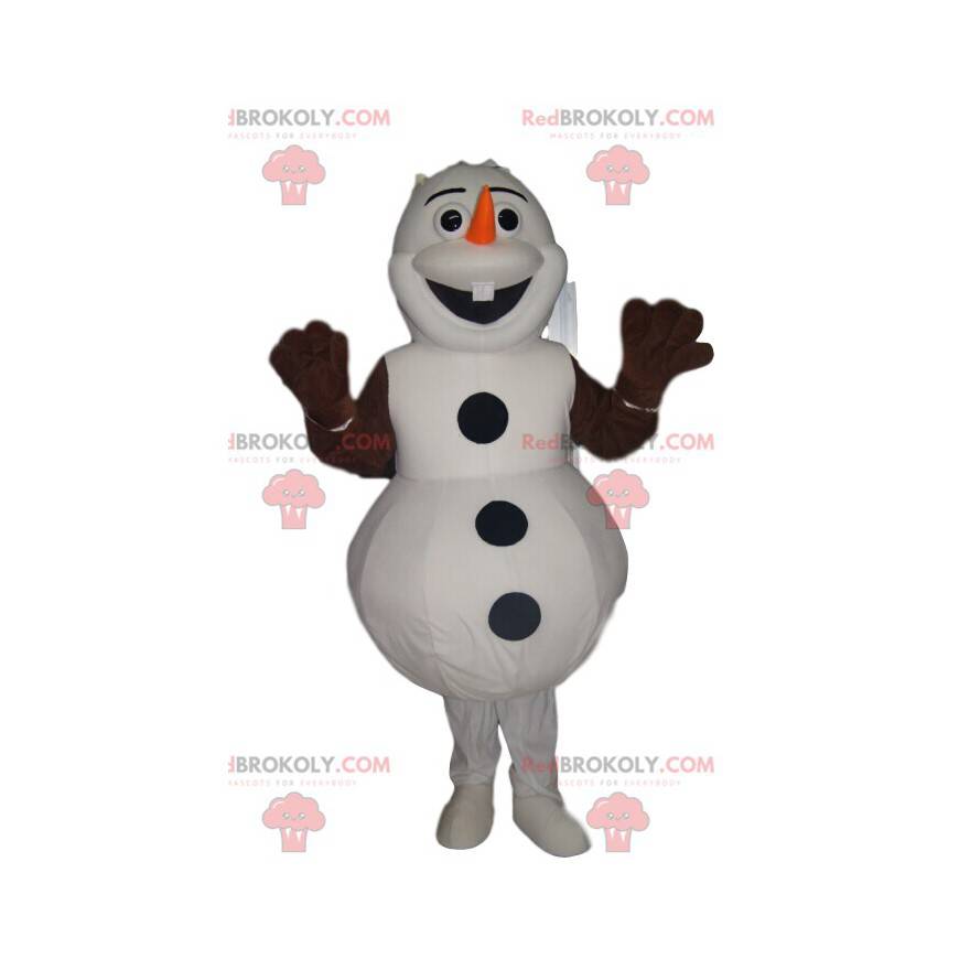 Mascot Olaf, muñeco de nieve feliz en Frozen - Redbrokoly.com