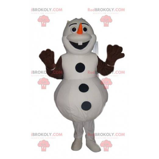 Mascot Olaf, muñeco de nieve feliz en Frozen - Redbrokoly.com