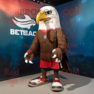 Red Bald Eagle maskotdräkt...