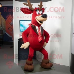 Red Reindeer mascotte...