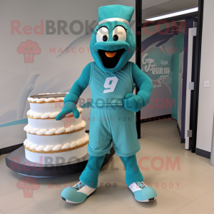Blågrønn bryllupskake...