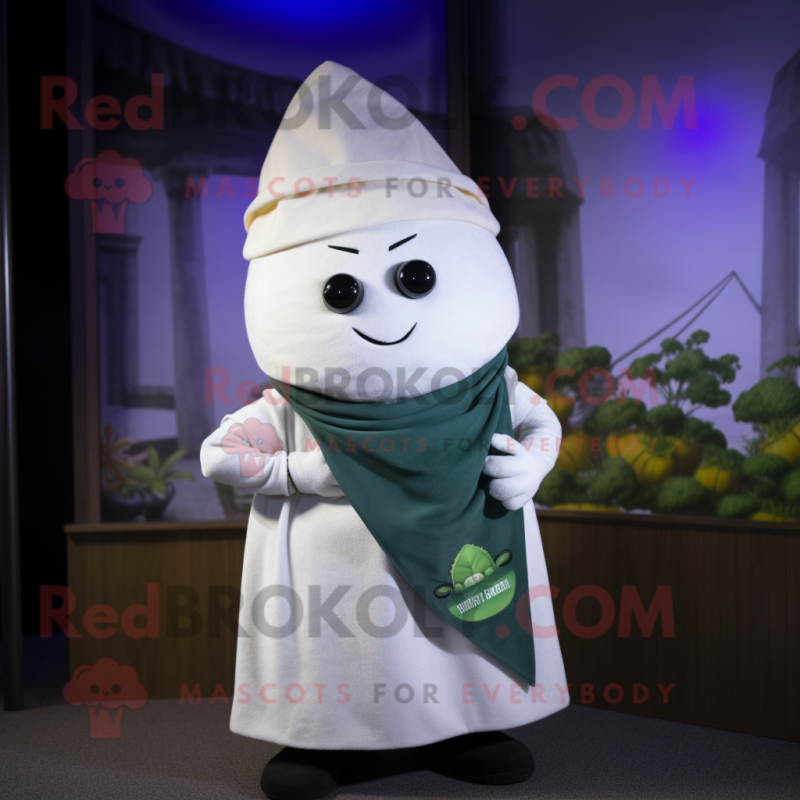 White Beet mascot costume character dressed with a Waistcoat and Shawls White Beet mascot costume character dressed with a Waistcoat and Shawls