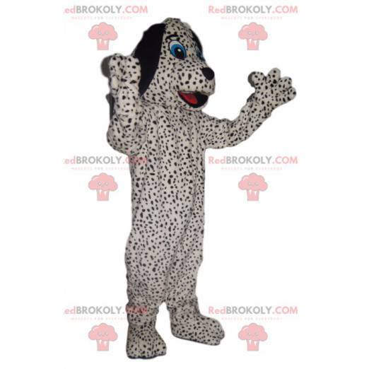 Mascote cachorro branco manchado de preto - Redbrokoly.com