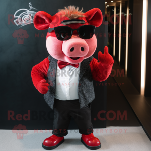 Red Sow Maskottchen kostüm...