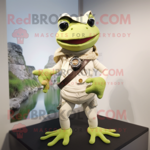 Cream Frog maskot kostyme...