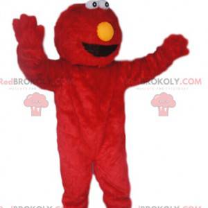 Mascote monstro vermelho engraçado e peludo - Redbrokoly.com
