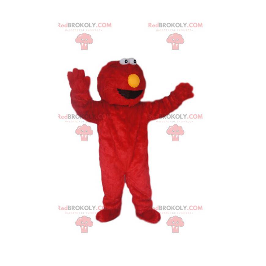 Lustiges und haariges rotes Monstermaskottchen - Redbrokoly.com