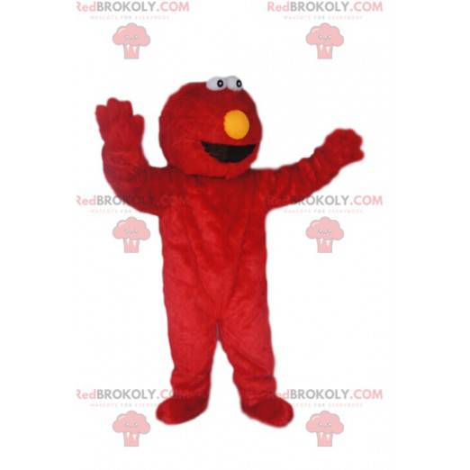 Mascote monstro vermelho engraçado e peludo - Redbrokoly.com