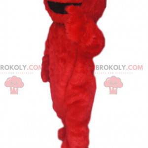 Mascote monstro vermelho engraçado e peludo - Redbrokoly.com