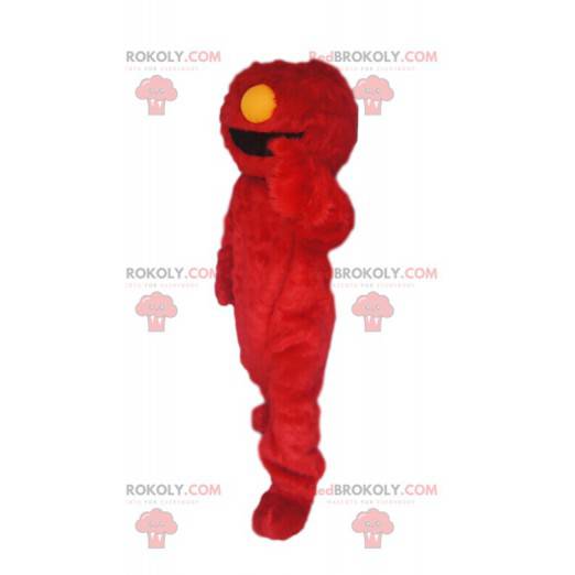 Mascotte mostro rosso divertente e peloso - Redbrokoly.com