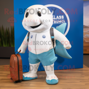 Blue Beluga Whale maskot...