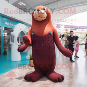 Maroon Sea Lion maskot...