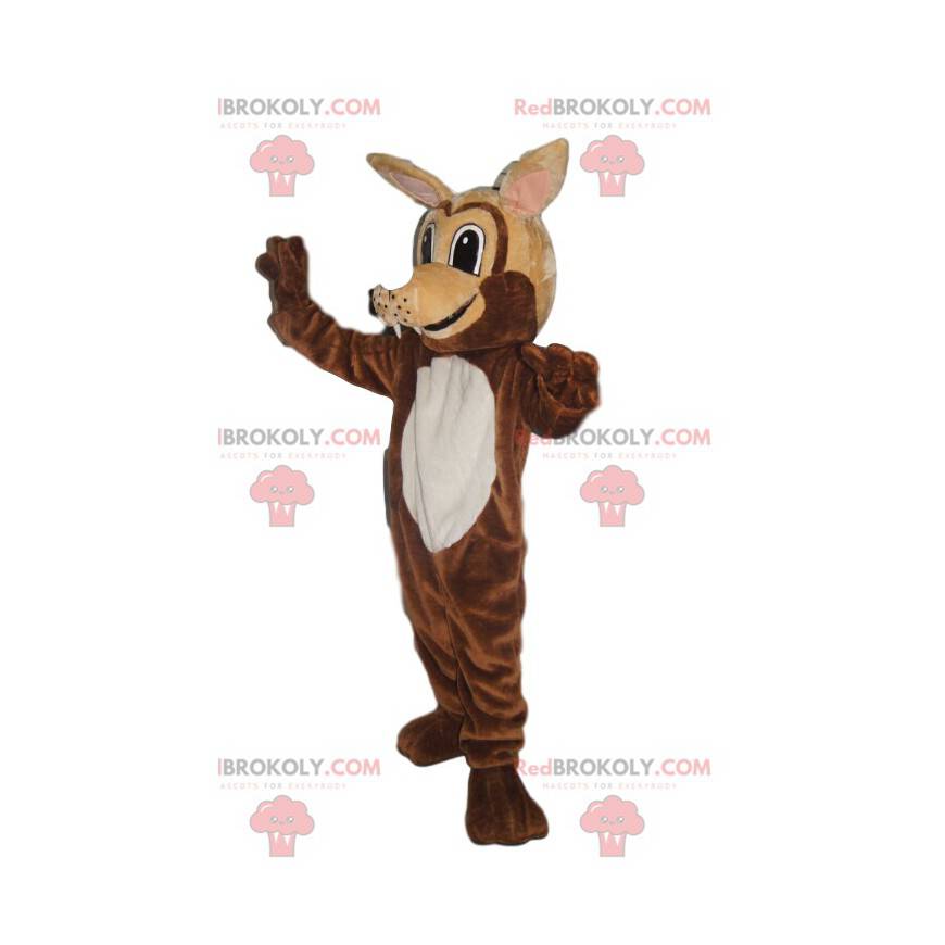 Zeer glimlachende wolfmascotte - Redbrokoly.com