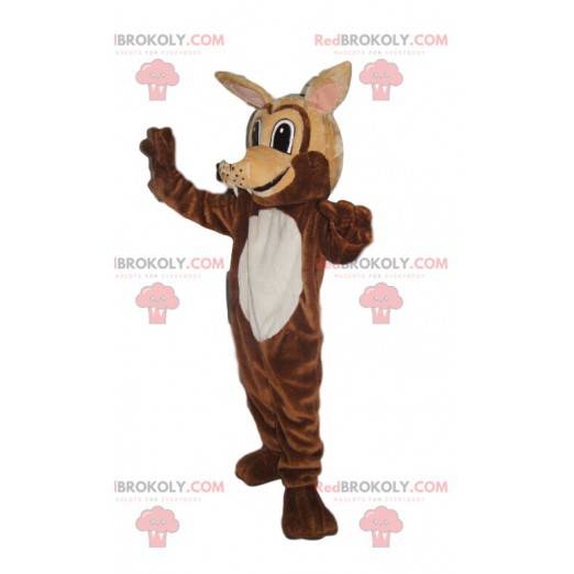 Mascota lobo muy sonriente - Redbrokoly.com