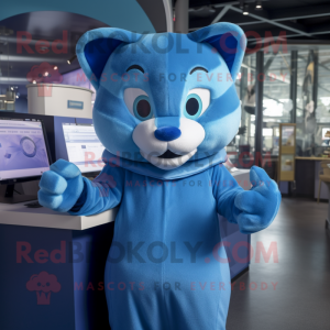 Blue Cat mascotte kostuum...